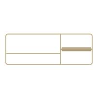 Релинг 34см Bertocci Fly 149 1504 6050, для аксессуаров, с полотенцедержателем и бумагодержателем, DX, цвет: никель матовый