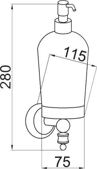 Дозатор для мыла Boheme Palazzo 10117, золото, белый