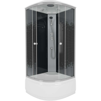 Душевая кабина Niagara NG-7509-14BLACK (100х100х215) высокий поддон(40см) стекло МОЗАИКА