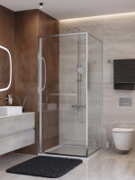 Душевой уголок Cezares Lux LUX-A-FS-1-80-C-CR 80x80 см, профиль хром, стекло прозрачное