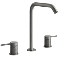 Смеситель Gessi Gessi316 54211#239 для раковины, встраиваемый, на 3 отверстия, без донного клапана, высота излива 273 мм, цвет STEEL BRUSHED