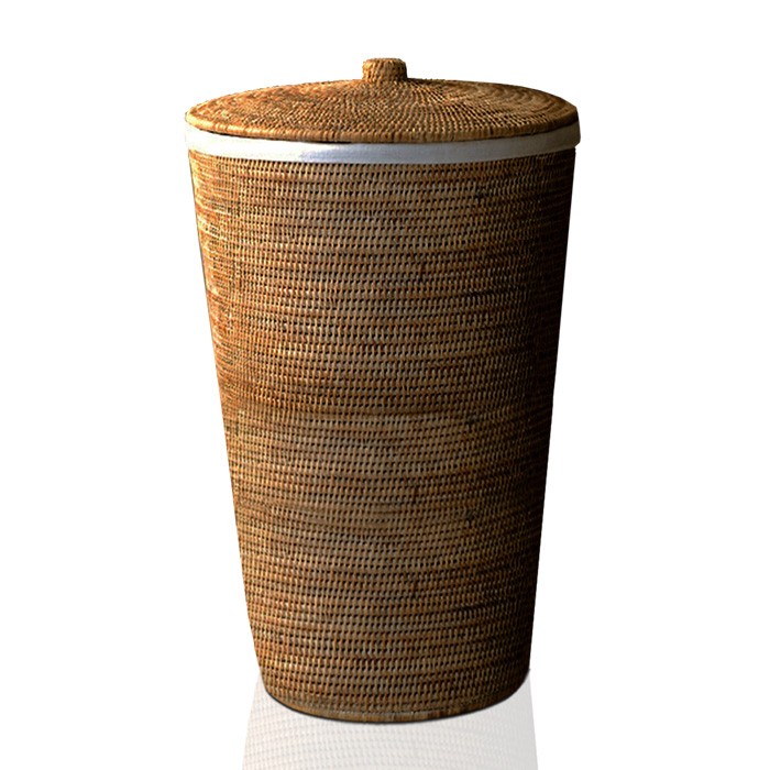 Корзина для белья Decor Walther Basket 0922392 с крышкой, 40х40х65 см, ротанг темный