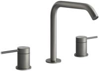 Смеситель Gessi Flessa 54012#239 для раковины, на 3 отверстия,, без донного клапана, цвет шлифованная сталь