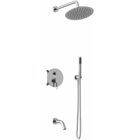 Душевой комплект Vincea Villa VSFW-1VL3CH 250 мм, со смесителем, хром