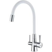 Смеситель для кухни Lemark Comfort LM3075C-White Хром Белый