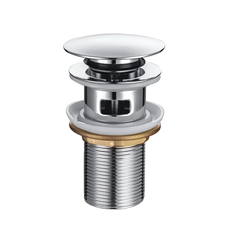 Донный клапан Splendy AA3071YORMCR для раковины, с переливом, глянцевый хром