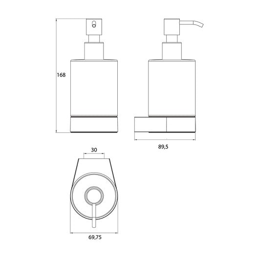 Дозатор для мыла Emco Flow 2721 001 00 подвесной, прозрачный/хром