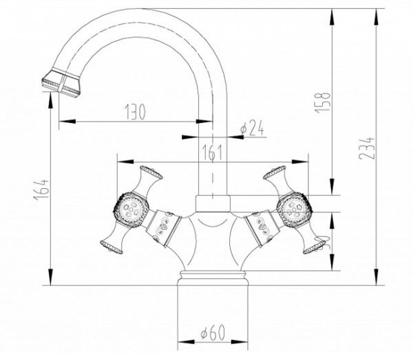 смеситель для раковины zorg antic a 6008u-br