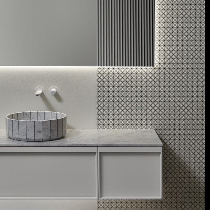 Тумба под раковину Antonio Lupi BEMADE DIB236.2/ABO.5/BO+LED_IN+DF1.DX/bianco goffratto