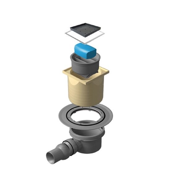 душевой трап pestan confluo standard dry ceramic 1 13000107 10x10 см, под плитку