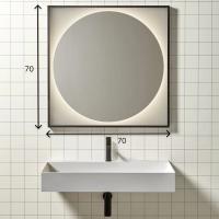 Зеркало для ванной Antonio Lupi MOON 
 MOON7070 черный матовый