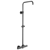 Смеситель для душа Fima Carlo Frattini Wellness F3255SCS, настенный, с душевой стойкой, цвет черный хром