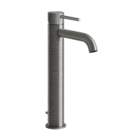 Смеситель Gessi Trame 54304#239 для раковины, высокий, с донным клапаном, цвет шлифованная сталь