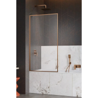 Шторка на ванну Radaway Modo F SL Brushed Copper PNJ II 50 Left 10406050-93-01L профиль медь матовая, стекло прозрачное