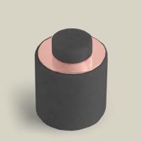 Контейнер с крышкой Bertocci Carrarino 124 4403 5500, цвет: черный мрамор/розовое золото