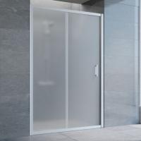 Дверь для душевой кабины в нишу Vegas Glass ZP 130 07 10 профиль матовый хром, стекло сатин