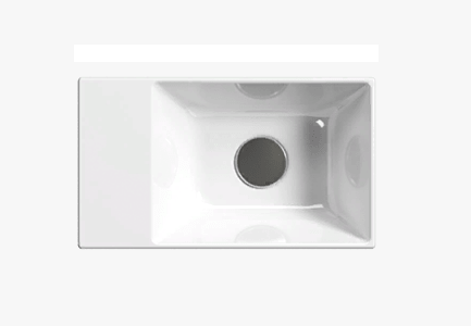 раковина gsi kube x 9484 s 111 подвесная/накладная, 40x23 см, bianco lucido (белый глянец)