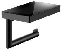 Держатель для туалетной бумаги Keuco REVA 12873 379000 с полкой, черный матовый