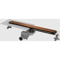 Душевой трап (лоток) Boheme Premium Trendy 983-80-BRB 80 см, с решеткой, щелевой, бронза матовая