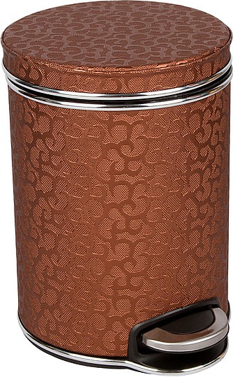 Ведро для мусора Geralis V-FCH-B шоколад цвет хром, 5 л