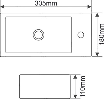 раковина накладная melana mln-a311l