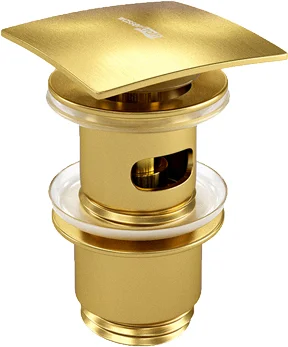 Донный клапан WasserKRAFT Aisch A165 клик клак, золото матовое