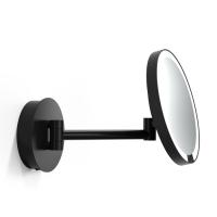 Косметическое зеркало Decor Walther Round Just Look WR 0125860 настенное, с LED-подсветкой, 21.5 см, увел. x5, черный матовый