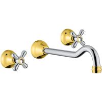 Смеситель для раковины Webert Armony AM750404017 цвет хром / золото