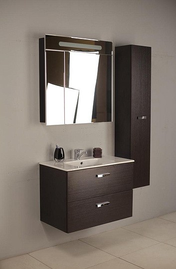 зеркальный шкаф roca victoria nord black edition 80 zru9000100