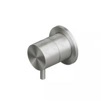 Вентиль Quadro design Source/Ottavo 13 44.00 AS переключающий (дивертор), на 2 выхода, 1/2", настенный, встраиваемый, внутренняя часть необходимо заказать, нержавеющая сталь, сталь брашированная