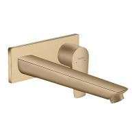 Смеситель Hansgrohe Talis E 71734140 для раковины, настеный, излив: 22.5 см, внешняя часть, без донного клапана, шлифованная бронза