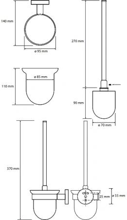 ёршик для унитаза bemeta coral 158113017