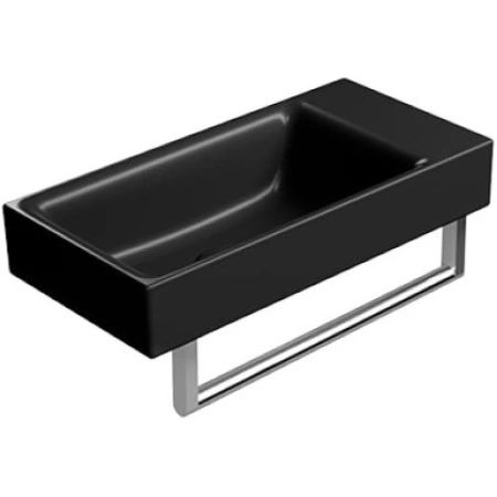 Раковина GSI Nubes 9637026 подвесная, 50x25 см, Ardesia opaco (черный матовый)