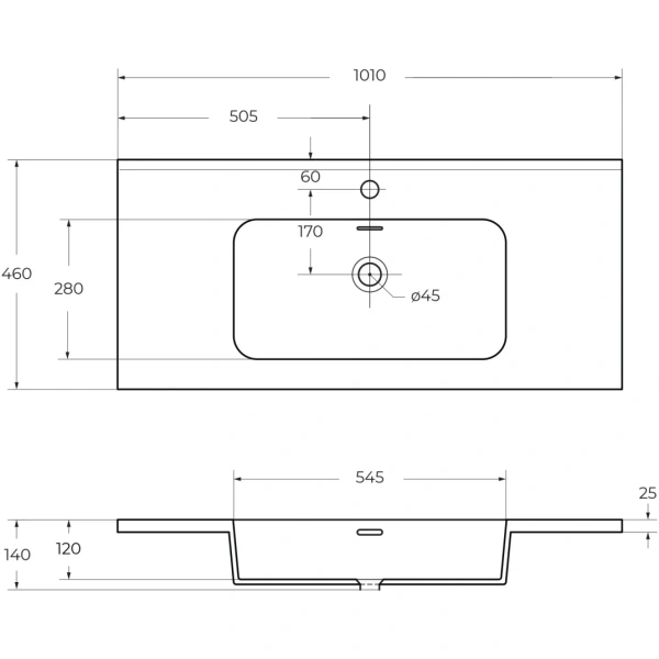 раковина накладная 100 cezares tiffany 50170, белая