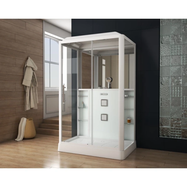 душевая кабина grossman gr-128 135x90 профиль белый стекло прозрачное
