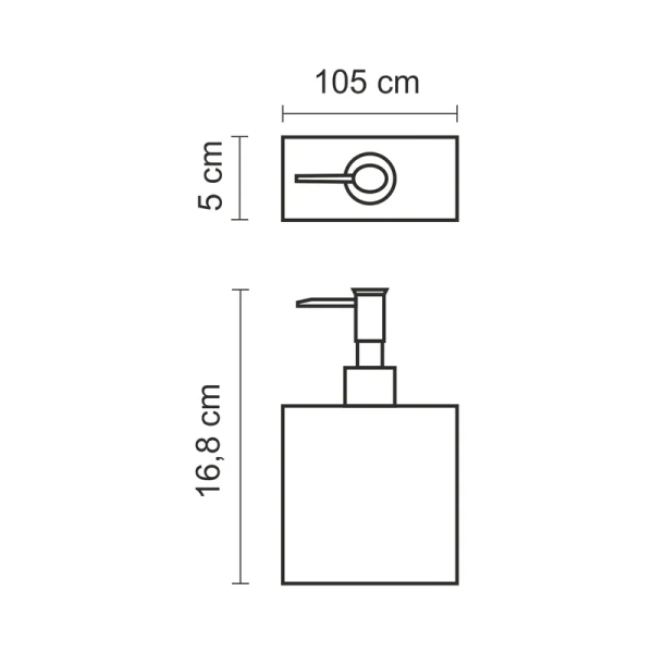 Дозатор для мыла Wasserkraft Kammel K-88299 коричневый