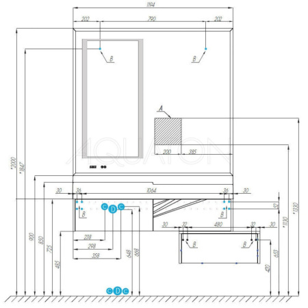 Зеркало Акватон Сакура 1A220002SKW80 119,4х110 см