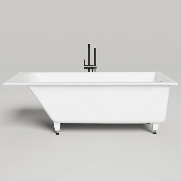 salini salini cascata kit ванна встраиваемая, с прямоугольной чашей, 170х75х60см, регулируемые ножки, донный клапан "up&down", сифон s-sense, цвет: белый