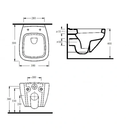 унитаз подвесной bewash alster 86303201 с сиденьем микролифт белый