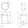 ведро для мусора decor walther universal 0608173 цвет белый | хром