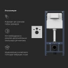 комплект унитаза с инсталляцией am.pm spirit v2.0 flashclean is49038.701700mb с сиденьем микролифт и черной матовой клавишей смыва