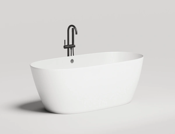 ванна отдельностоящая 165х75 см salini sofia light 103711g, материал: s-sense, цвет: белый глянцевый