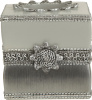 диспенсер для салфеток avanti braided medallion silver 11166e-slv серый