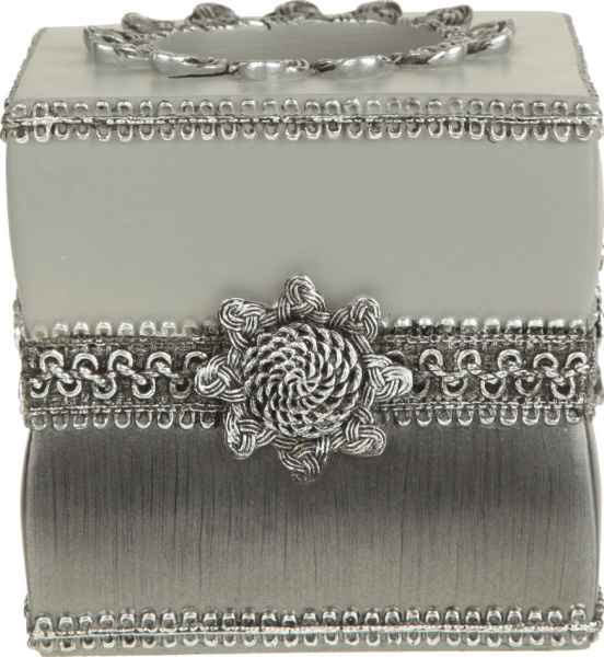 Диспенсер для салфеток Avanti Braided Medallion Silver 11166E-SLV серый