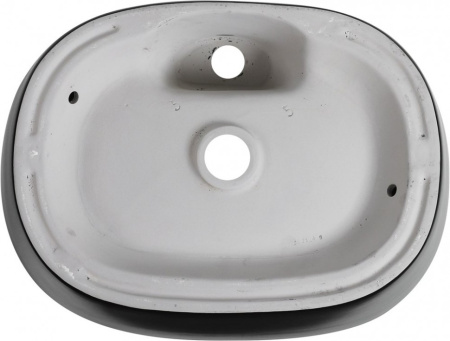 раковина накладная 50 см aquanet lake-2-mb 00273672, черный матовый