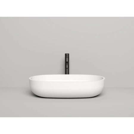 накладная раковина в ванную salini gloria 305 1102205m, 64 x 38,5 см, из материала solix, глянцевая или матовая, белая