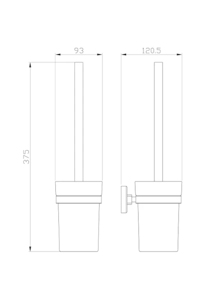 Ёршик для унитаза Wonzon & Woghand Roma WW-7229 настенный, бронза