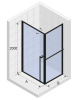 душевой уголок riho lucid gd201 gd209w100(g005012122) 90 x 100 x 200 см, стекло прозрачное, профиль белый матовый, с полотенцедержателем