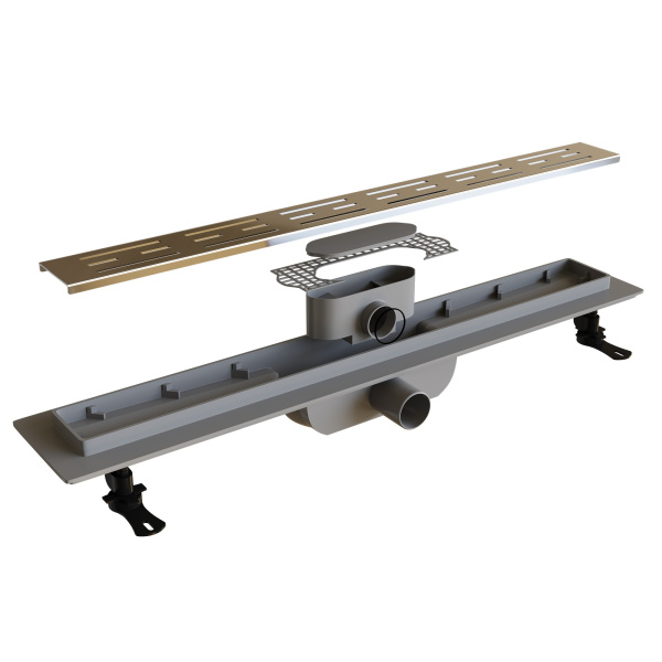 душевой лоток rgw drain leo-10-60 60211060-01 с решеткой хром