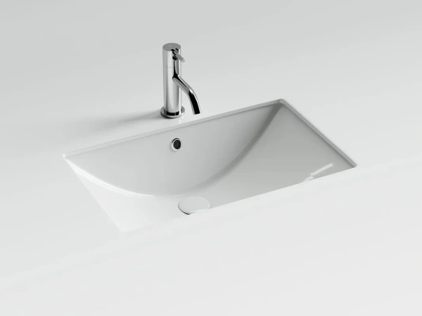 Раковина встраиваемая снизу Ceramicanova Era прямоугольная 600x390x190 мм с переливом цвет белый CN6082